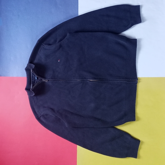 Tommy Hilfiger Essential Heavy-Knit Zip-Up Sweater